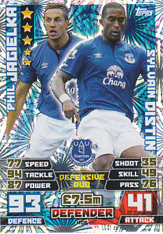 Jagielka Distin Everton 2014/15 Topps Match Attax Duo #406